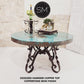 Mexports by Susana Molina 1212DC 48" Oxidized Hammer Copper Unique Round Dining Table