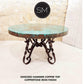 Mexports by Susana Molina 1212DC 54" Oxidized Hammer Copper Unique Round Dining Table