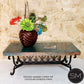 Mexports by Susana Molina 1213AAC 60" Oxidized Hammered Copper Top Rectangular Coffee Table