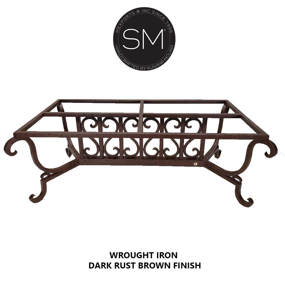 Mexports by Susana Molina 1213AAC 72" Natural Hammered Copper Top Rectangular Coffee Table