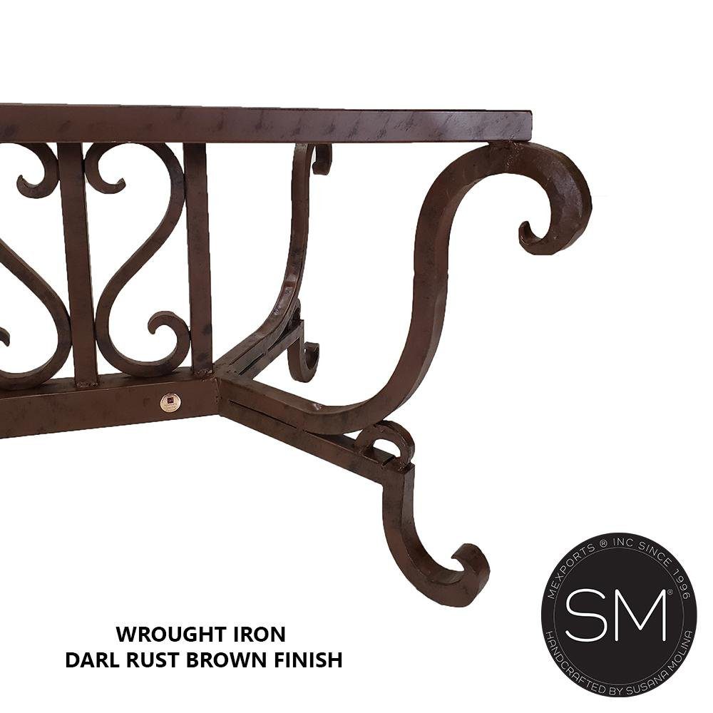 Mexports by Susana Molina 1213AAM 60" Mesquite Wood Top Live Edge No Inlay Rectangular Coffee Table