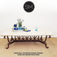Mexports by Susana Molina 1213AAT 60" Cream Travertine Bullnose Edge Rectangular Coffee Table