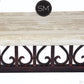 Mexports by Susana Molina 1213AAT 60" Cream Travertine Bullnose Edge Rectangular Coffee Table