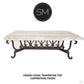 Mexports by Susana Molina 1213AAT 60" Cream Travertine Chisel Edge Rectangular Coffee Table