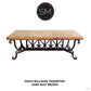 Mexports by Susana Molina 1213AAT 60" Peach Travertine Bullnose Edge Rectangular Coffee Table