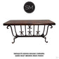 Mexports by Susana Molina 1213CM 72" Mesquite Wood Top Rounded Corners Turquoise Inlay Rectangular Console Table