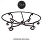 Mexports by Susana Molina 1215AAOC 60" Oxidized Hammered Copper Top With Nailheads on Edge Oval Coffee Table