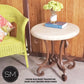 Mexports by Susana Molina 1215BBT 24" Cream Travertine Stone Bullnose Edge Round Side Table