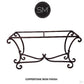 Mexports by Susana Molina 1215CM 72" Mesquite Wood Top Live Edge No Inlay Rectangular Console Table With Iron Base