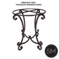 Mexports by Susana Molina 1215EM 48" Mesquite Wood Top Hammer Copper Inlay With Nailheads on Edge Round Bar Table