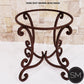 Mexports by Susana Molina 1215LM 38" Mesquite Wood Top Hammer Copper Inlay With Nailheads on Edge Round Side Table