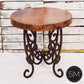 Mexports by Susana Molina 1221BBC 24" Natural Hammered Copper Round Side Table