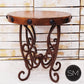 Mexports by Susana Molina 1221BBC 24" Natural Hammered Copper With Nailheads on Edge Round Side Table