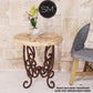 Mexports by Susana Molina 1221BBT 24" Peach Travertine Bullnose Edge Round Side Table