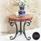 Mexports by Susana Molina 1223BBC 24" Natural Hammered Copper Top Round Side Table