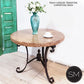 Mexports by Susana Molina 1223LT 38" Peach Travertine Top Chiseled Edge Round Side Table