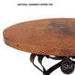 Mexports by Susana Molina 1229AAOC 60" Natural Hammered Copper Top Oval Coffee Table