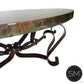 Mexports by Susana Molina 1229AAOC 60" Oxidized Hammered Copper Top Oval Coffee Table