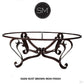 Mexports by Susana Molina 1229AAOC 60" Oxidized Hammered Copper Top With Nailheads on Edge Oval Coffee Table