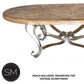 Mexports by Susana Molina 1229AAOT 60" Peach Travertine Stone Bullnose Edge Oval Coffee Table
