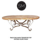 Mexports by Susana Molina 1229AAOT 60" Peach Travertine Stone Bullnose Edge Oval Coffee Table