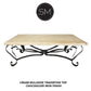 Mexports by Susana Molina 1229AAT 60" Cream Travertine Bullnose Edge Rectangular Rustic Coffee Table