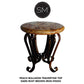 Mexports by Susana Molina 1229BBT 24" Peach Travertine Stone Top Bullnose Edge Round Side Table