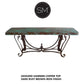 Mexports by Susana Molina 1229CC 72" Oxidized Hammered Copper With Nailheads on Edge Rectangular Entryway Console Table