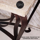 Mexports by Susana Molina 1229CT 63" Cream Travertine Chiseled Edge Rectangular Console Table