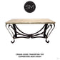 Mexports by Susana Molina 1229CT 63" Cream Travertine Chiseled Edge Rectangular Console Table