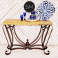 Mexports by Susana Molina 1229FT 44" Peach Travertine Stone Straight Edge Rectangular Console Table