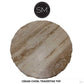 Mexports by Susana Molina 1229LT 31" Cream Travertine Stone Chisel Edge Round Side Table