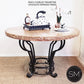 Mexports by Susana Molina 1231DT 60" Peach Travertine Stone Top Chisel Edge Dining Table