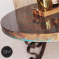 Mexports by Susana Molina 1237AAAC 48" Oxidized Hammered Copper Top Round Coffee Table