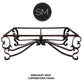Mexports by Susana Molina 1237AAM 72" Mesquite Wood Top Free Form Edge Gold Citrine Inlay Rectangular Coffee Table