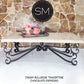 Mexports by Susana Molina 1237AAT 60" Cream Travertine Top Bullnose Edge Rectangular Coffee Table