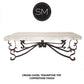 Mexports by Susana Molina 1237AAT 60" Cream Travertine Top Chisel Edge Rectangular Coffee Table