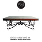 Mexports by Susana Molina 1237AC 48" Natural Hammered Copper Top With Nailheads on Edge Square Coffee Table