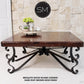 Mexports by Susana Molina 1237AM 48" Mesquite Wood Live Edge No Inlay Rustic Square Coffee Table