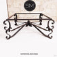 Mexports by Susana Molina 1237AM 48" Mesquite Wood Rounded Corners Red Coral Inlay With Nailheads on Edge Rustic Square Coffee Table