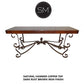 Mexports by Susana Molina 1237CC 72" Natural Hammered Copper With Nailheads on Edge Rectangular Console Table With Iron Base