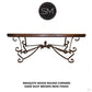 Mexports by Susana Molina 1237CM 72" Mesquite Wood Top Rounded Corners Gold Citrine Inlay Console Table