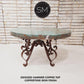 Mexports by Susana Molina 1237DC 54" Oxidized Hammer Copper Top Round Dining Table