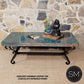 Mexports by Susana Molina 1239AAC 72" Oxidized Hammered Copper Top Rectangular Coffee Table