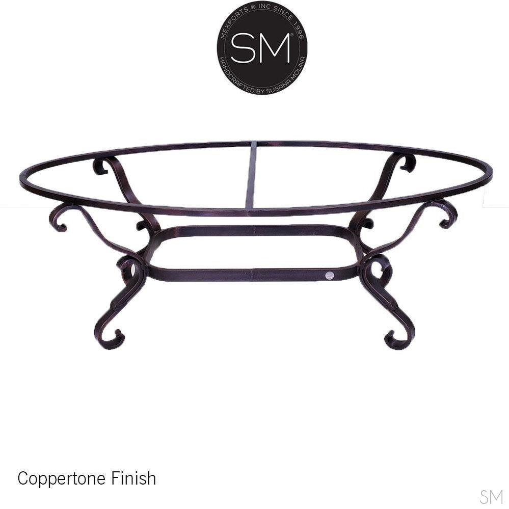 Mexports by Susana Molina 1239AAOT 60" Cream Travertine Bullnose Edge Oval Coffee Table