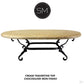 Mexports by Susana Molina 1239AAOT 60" Cream Travertine Bullnose Edge Oval Coffee Table