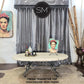 Mexports by Susana Molina 1239AAOT 60" Cream Travertine Chisel Edge Oval Coffee Table