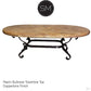 Mexports by Susana Molina 1239AAOT 60" Peach Travertine Bullnose Edge Oval Coffee Table
