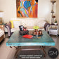 Mexports by Susana Molina 1239AC 48" Oxidized Hammered Copper Top Square Coffee Table