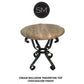 Mexports by Susana Molina 1239BBT 24" Cream Travertine Stone Bullnose Edge Side Table